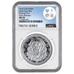 2025 NGC MS-70 Early Releases 1 oz Roaring Lion Silver Coin