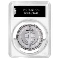 2025 PCGS MS-70 First Strike 5 oz Sword of Truth High Relief Silver Coin