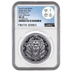 2026 NGC MS-70 Early Releases 1 oz Roaring Lion Silver Coin