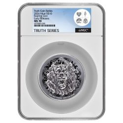 2026 NGC MS-70 Early Releases 5 oz Roaring Lion High Relief Silver Coin