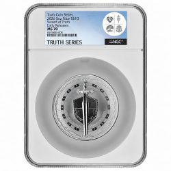 2026 NGC MS-70 Early Releases 5 oz Sword of Truth High Relief Silver Coin 2026 NGC MS-70 Early Releases 5 oz Sword of Truth High Relief Silver Coin