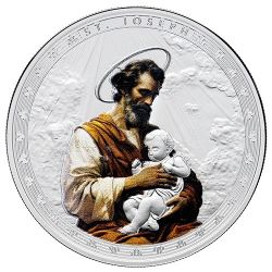 2025 1 oz Patron Saints: St. Joseph Colorized Proof Silver Coin