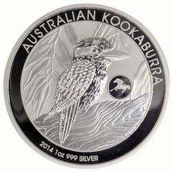 2014 1 oz Australian Silver Kookaburra Coin with Lunar Horse Privy Mark