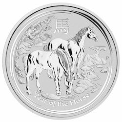 2014 1/2 oz Australian Lunar Horse Silver Coin