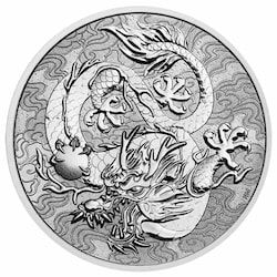 2021 1 oz Myths & Legends: Dragon Silver Coin