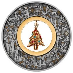 2025 2 oz Santa's Workshop Silver Antique Coin 2025 2 oz Santa's Workshop Silver Antique Coin