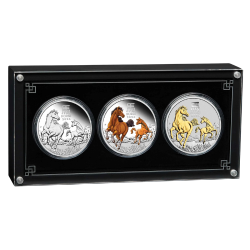 2026 3 x 1 oz Year of the Horse Silver Coin Trio - Lunar Series III