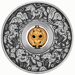 2026 1 oz Year of the Horse Rotating Charm Antique Silver Coin