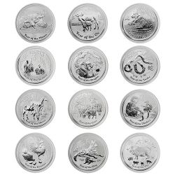 1 oz Australian Lunar Series II Silver 12 Coin Set 1 oz Australian Lunar Series II Silver 12 Coin Set