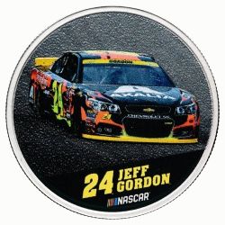 1 oz Jeff Gordon NASCAR Silver Round