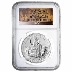 2014 NGC PF-70 1 oz Woolly Mammoth Silver Coin