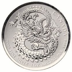 2017 1 oz Lucky Dragon High Relief Silver Coin