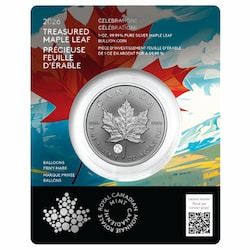 2026 1 oz Canadian Silver Maple Leaf Coin - Celebration! Privy Mark - In Assay