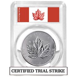 2026 5 oz PCGS Trial Strike Canadian Silver Grand Maple Leaf Coin - Gem BU