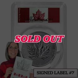 2026 5 oz PCGS Trial Strike Label #7 - Canadian Silver Grand Maple Leaf Coin – Artist Signed - Gem BU