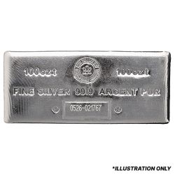 100 oz Royal Canadian Mint (RCM) Silver Bar