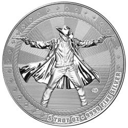 5 oz The Gunslinger Silver Round - Cowboy Series