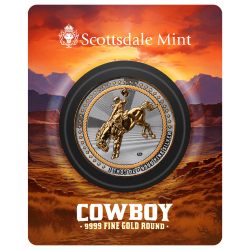 1 oz Cowboy Gilded Silver Round - Cowboy Series 1 oz Cowboy Gilded Silver Round - Cowboy Series