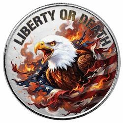 1 oz Liberty Or Death Colorized Silver Round