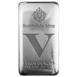 5 oz Scottsdale Mint V Cast Silver Bar - Imperium Collection