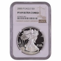 2000-P NGC PF-69 1 oz American Silver Eagle Proof Coin