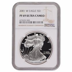 2001-W NGC PF-69 1 oz American Silver Eagle Proof Coin