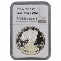 2005-W NGC PF-69 1 oz American Silver Eagle Proof Coin