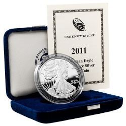 2011-W 1 oz American Silver Eagle Proof Coin w/Box & COA