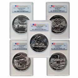 2011 PCGS MS-69 DMPL First Strike 5 oz America The Beautiful Silver 5-Coin Set