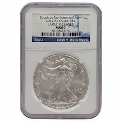 2012-(S) NGC MS-69 Early Releases 1 oz American Silver Eagle Coin