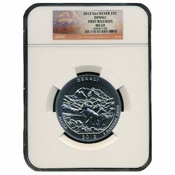 2012 NGC MS-69 First Releases 5 oz America the Beautiful Denali Silver Coin