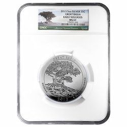 2013 NGC MS-69 Early Releases 5 oz America The Beautiful Great Basin Silver Coin
