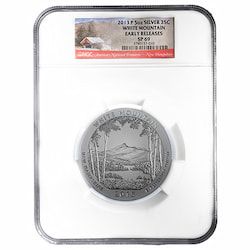 2013-P NGC SP-69 Early Releases 5 oz America The Beautiful White Mountain Burnished Silver Coin