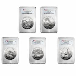 2014 PCGS MS-69 DMPL First Strike 5 oz America The Beautiful Silver 5-Coin Set