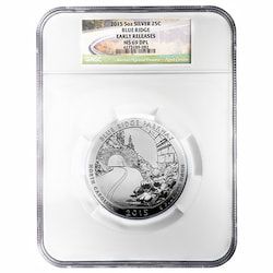 2015 NGC MS-69 DPL Early Releases 5 oz America The Beautiful Blue Ridge Silver Coin
