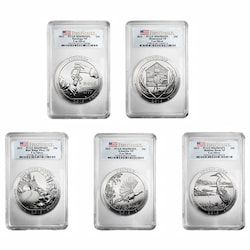 2015 PCGS MS-69 DMPL First Strike 5 oz America The Beautiful Silver 5-Coin Set
