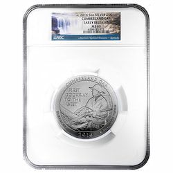 2016 NGC MS-69 Early Releases 5 oz America The Beautiful Cumberland Gap Silver Coin
