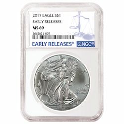 2017 NGC MS-69 Early Releases American Silver Eagle Coin
