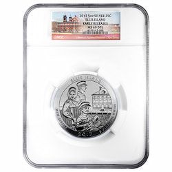 2017 NGC MS-69 DPL Early Releases 5 oz America the Beautiful Ellis Island Silver Coin
