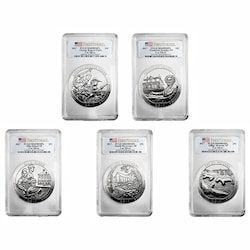 2017 PCGS MS-69 DMPL First Strike 5 oz America The Beautiful Silver 5-Coin Set