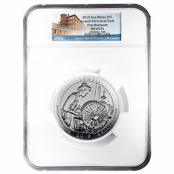 2019 NGC MS-69 PL First Releases 5 oz America The Beautiful Lowell Historical Park Silver Coin