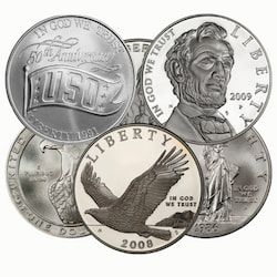 US $1 Commemorative Silver Coin - BU/Proof - Random Year