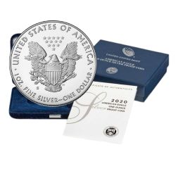 2020-S 1 oz American Silver Eagle Proof Coin with Box & COA