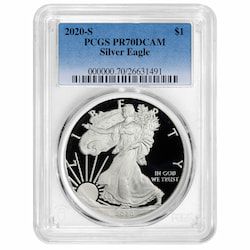 2020-S PCGS PR-70 1 oz American Silver Eagle Proof Coin