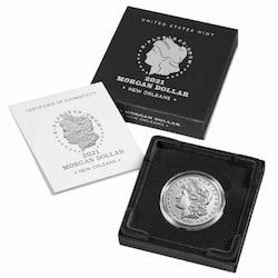 2021-O Morgan Dollar Silver Coin with Box & COA 