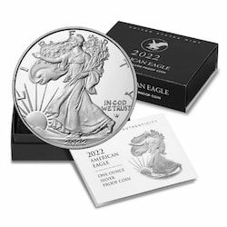 2022-W 1 oz American Silver Eagle Proof Coin w/Box & COA