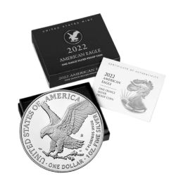 2022-S 1 oz American Silver Eagle Proof Coin with Box & COA