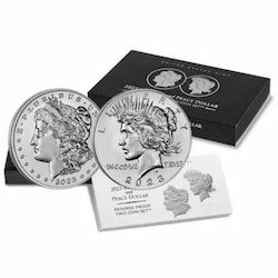 2023 Morgan and Peace Silver Dollar Reverse Proof Set (Box & COA)
