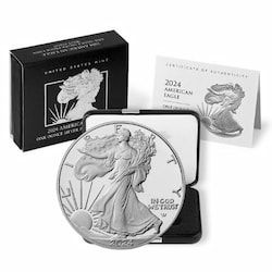 2024-W 1 oz American Silver Eagle Proof Coin w/Box & COA
