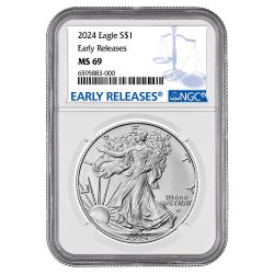 2024 NGC MS-69 Early Release 1 oz American Eagle Silver Coin
